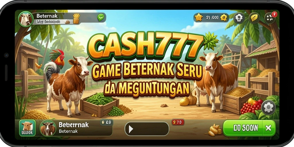 Tampilan antarmuka game Beternak CASH777 yang menarik dan interaktif.