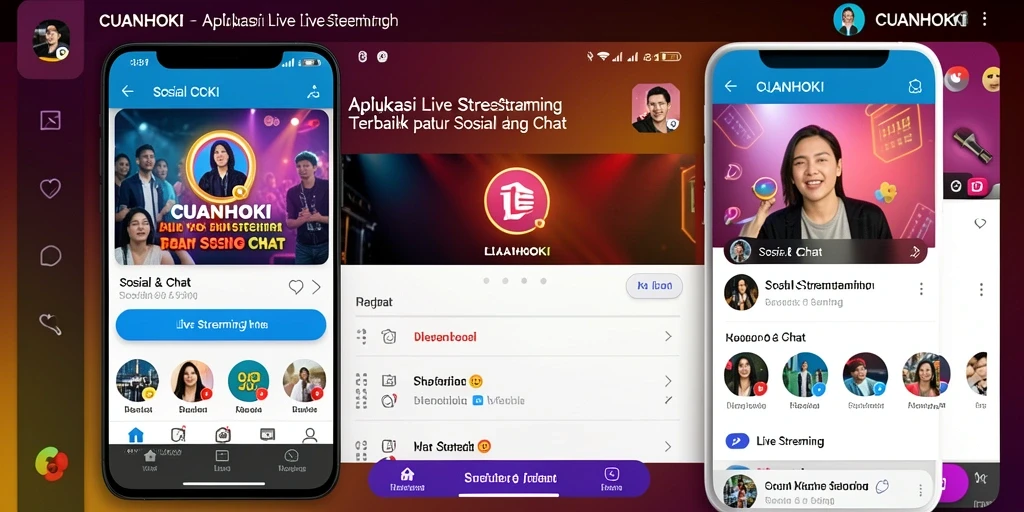 Antarmuka CUANHOKI yang menarik untuk Live Streaming.
