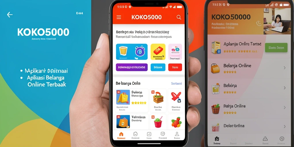 Antarmuka KOKO5000 untuk belanja online yang sederhana dan menarik.