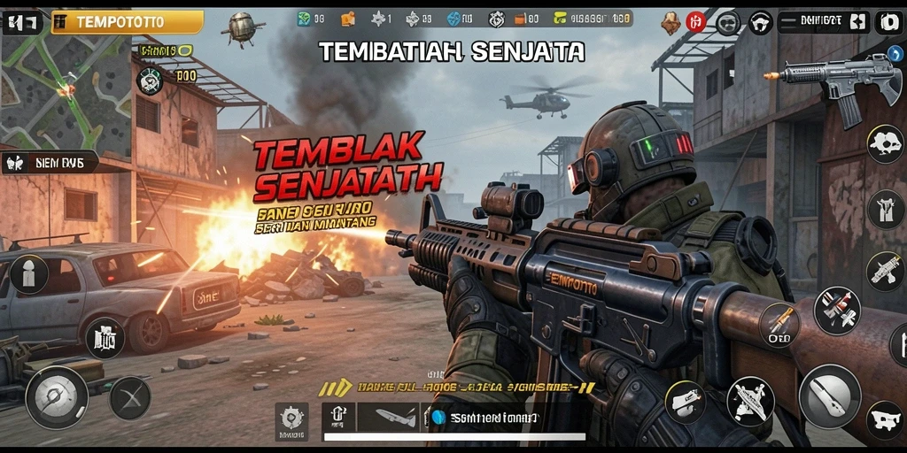 Antarmuka permainan TEMPOTOTO yang menarik dan interaktif.