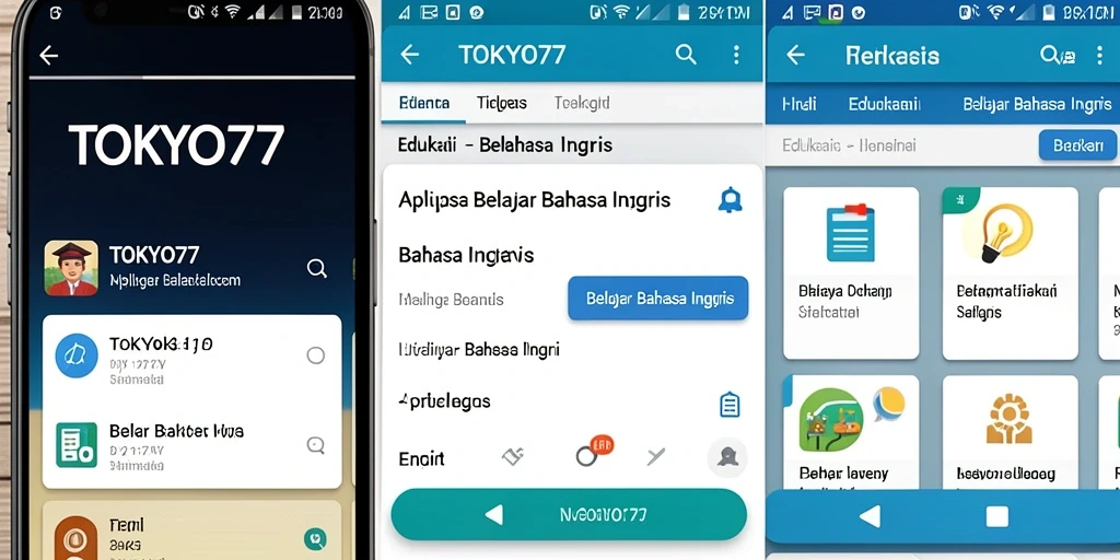 Antarmuka pengguna TOKYO77 yang menarik dan fungsional.